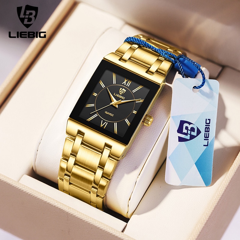 Luxury Watch Price - LiEBIG Роскошные золотые кварцевые наручные часы
