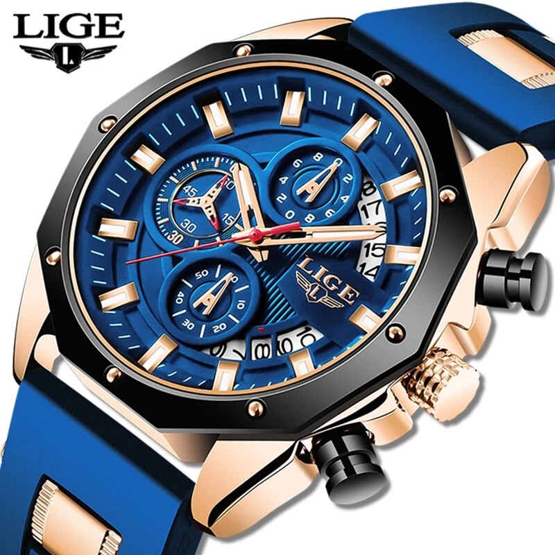 Luxury Watch Magazine - LIGE модные мужские часы лучший бренд