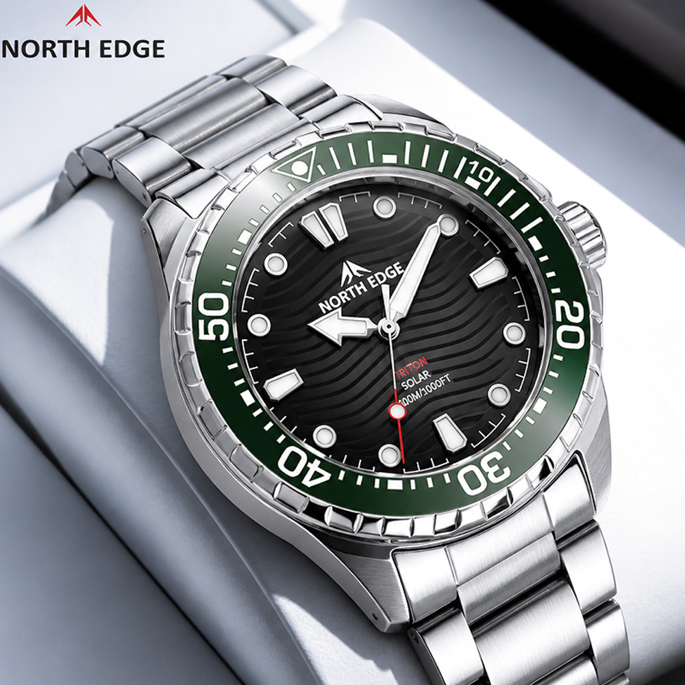 Compass Watch Luxury - NORTH EDGE TRITON 300M Водонепроницаемые часы