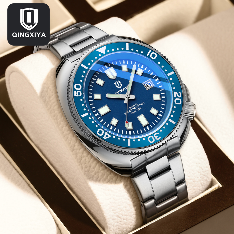 Luxury Watch Magazine - QINGXIYA брендовые модные классические синие кварцевые