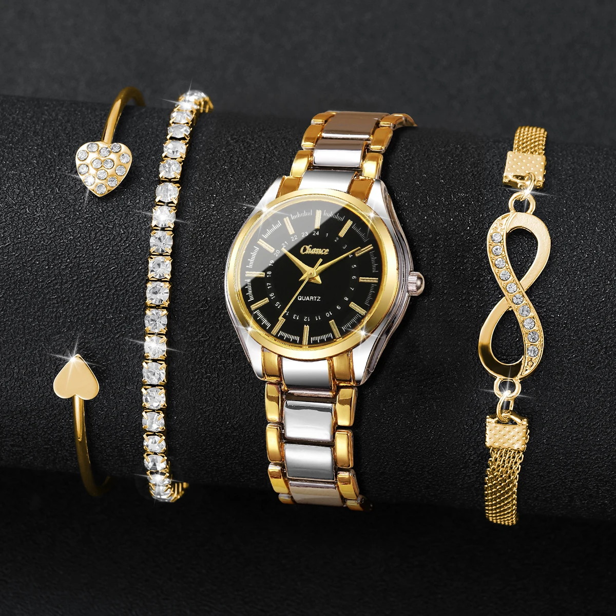 4 шт. Элегантные женские часы  – обзор и цена Luxury Watch Kit