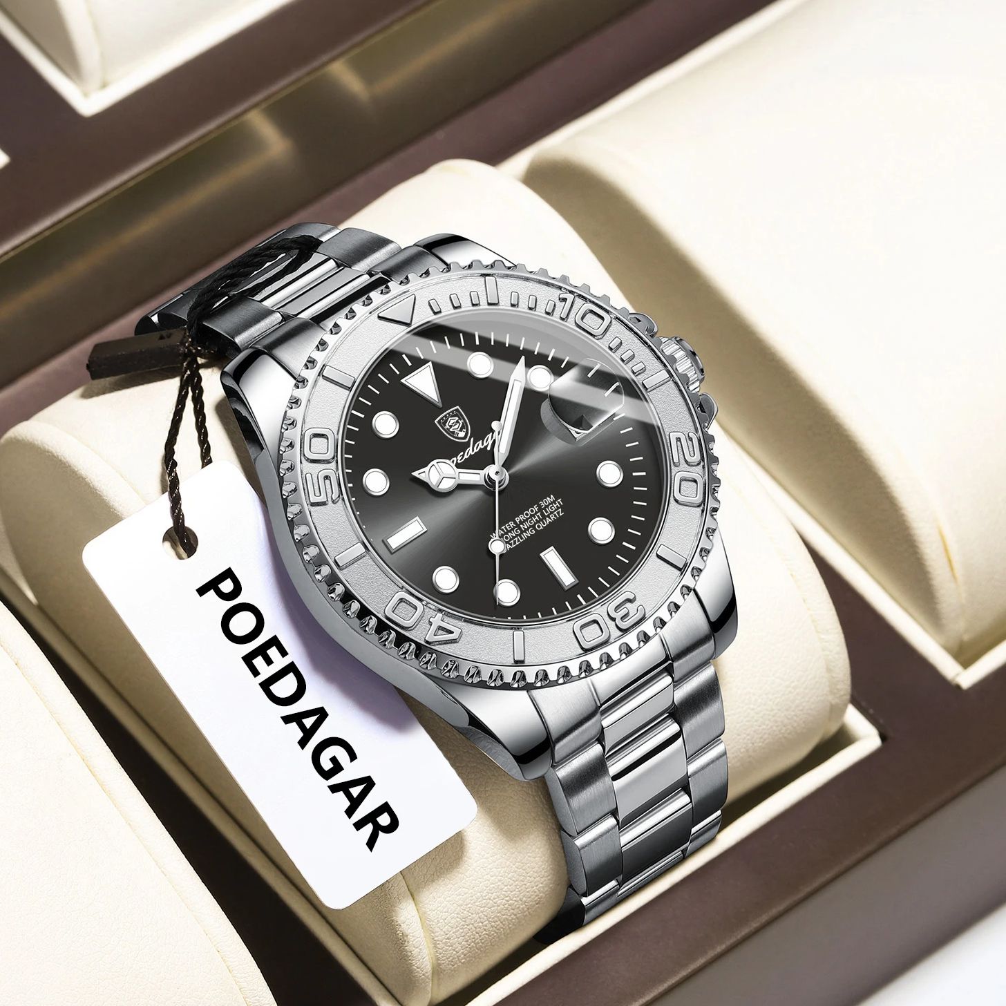 POEDAGAR модные спортивные муж – обзор и цена Luxury Watch And Bracelet