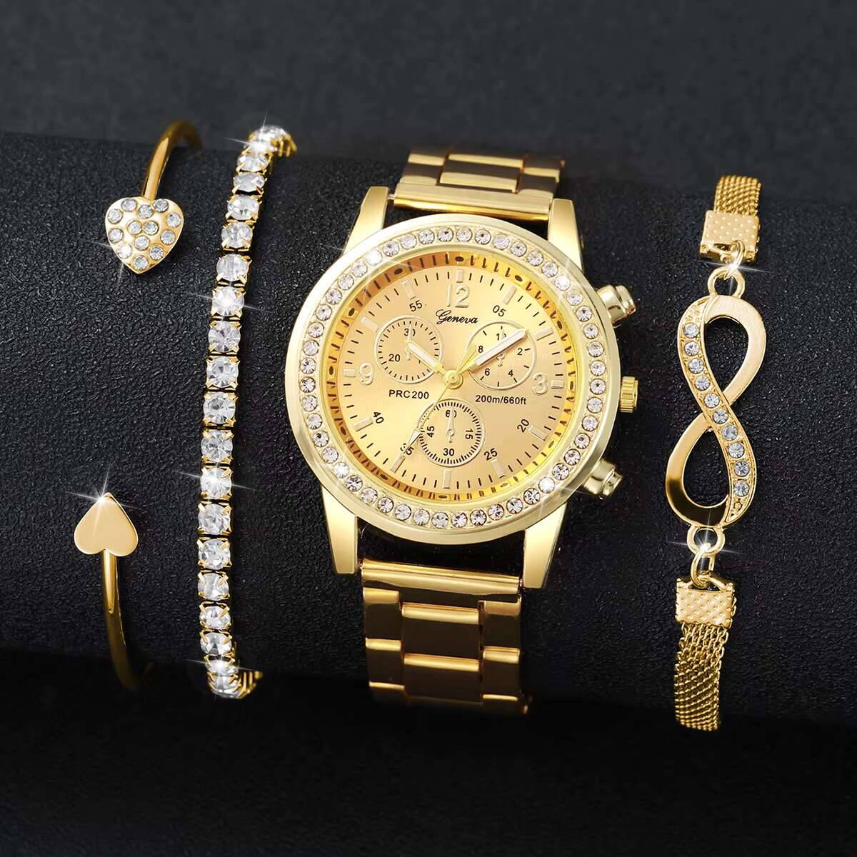 4 шт./компл., роскошные женски – обзор и цена Luxury Watch Kit