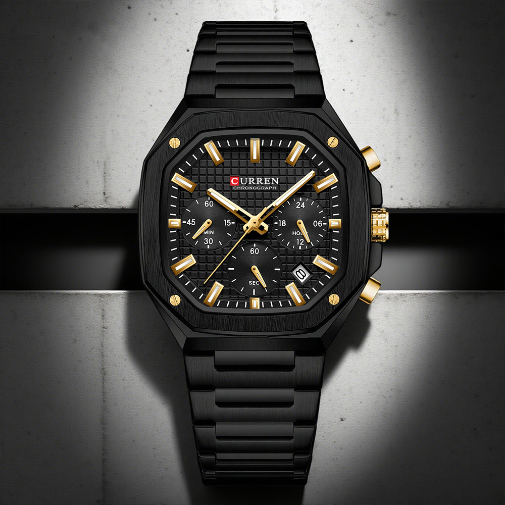 CURREN Роскошные квадратные ча – обзор и цена Luxury Watch And Bracelet