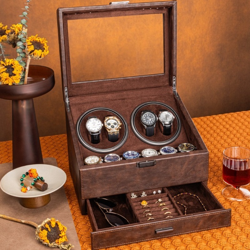 Автоматический вращающийся мех – обзор и цена Luxury Watch Winder Box