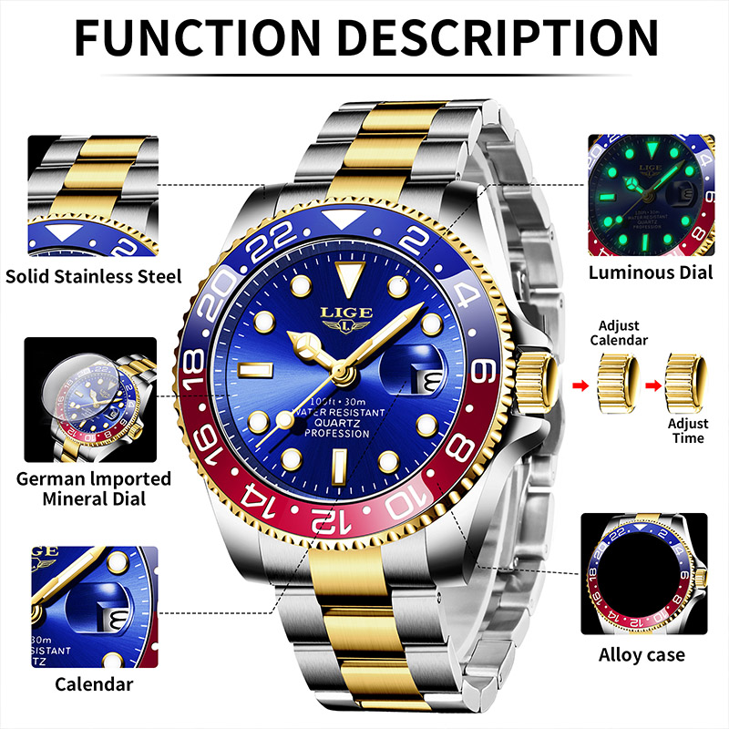 LIGE 2025 новые мужские часы и – обзор и цена Luxury Watch Low Price